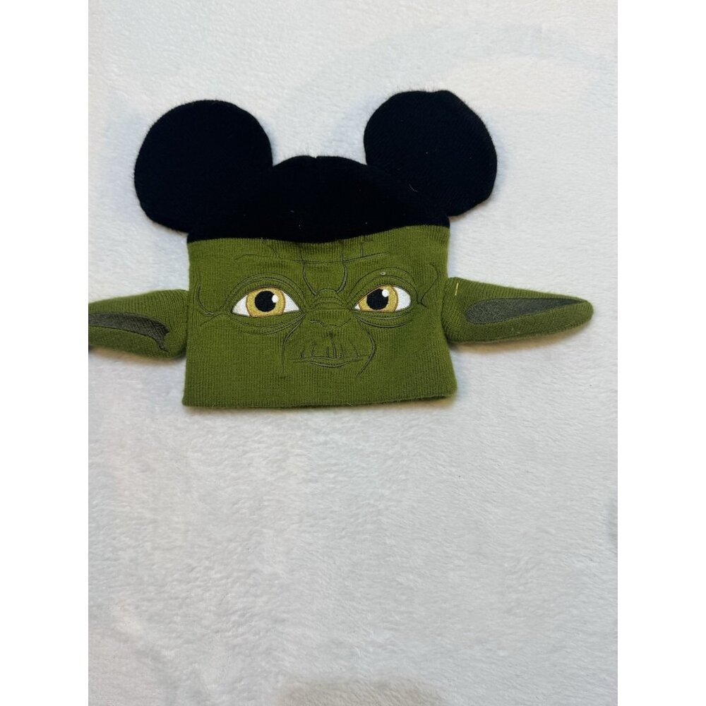 Star Wars YODA with Mickey Ears Knit Cap Beanie Disney Parks One‎ Size